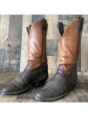 Olathe Vintage 230634 Western Brown Cowboy Boots Mens 10 D